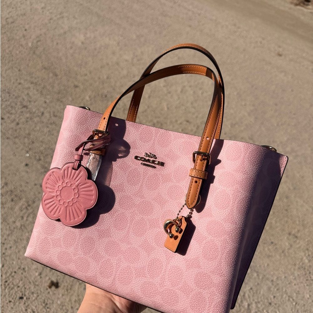 Coach Mollie Tote Bag 25 powder pink